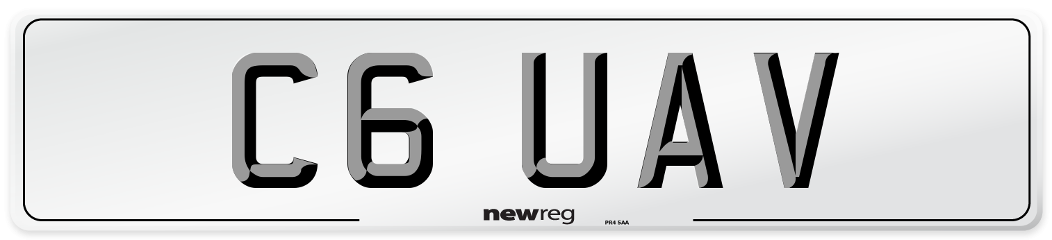 C6 UAV Number Plate from New Reg